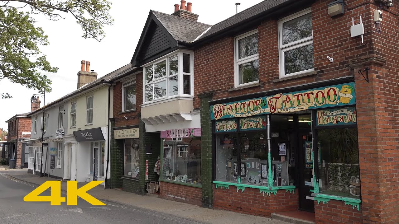 Leiston Walk: Town Centre【4K】
