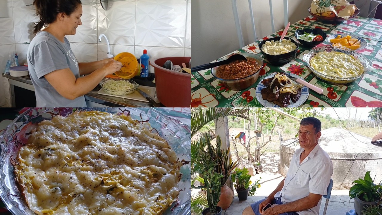 ALMOÇO DA ROÇA É ASSIM SIMPLES, RÁPIDO E MUITO SABOROSO/OS DIAS POR AQUI ESTÃO MUITO QUENTE