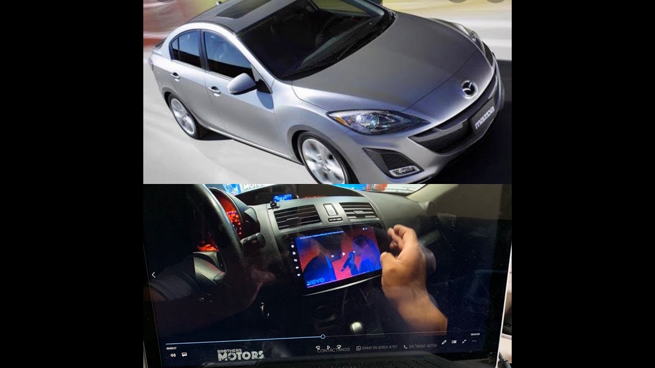 Cambiando Autostereo para mazda 3 del 2006 al 2013 pantalla wifi, usb, bluetooth, mapas