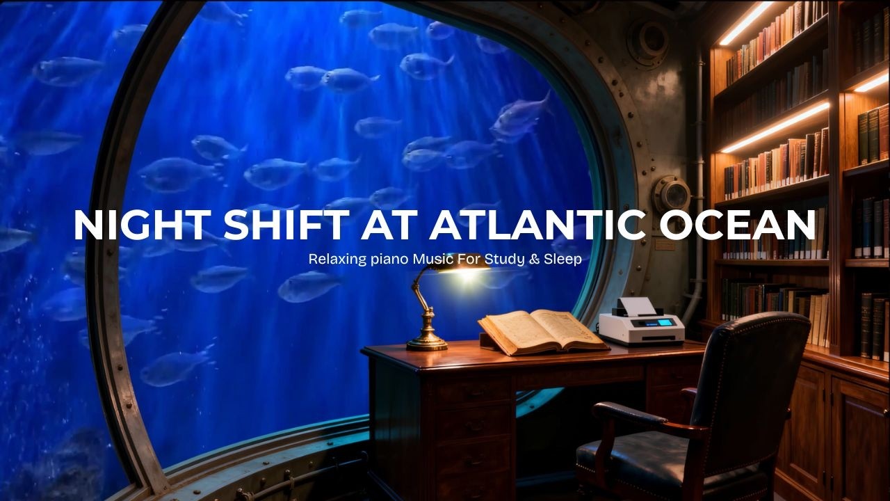 Deep Underwater Library - Soft Piano Music & Rain Sounds for Study, Sleep, Focus and Relaxation
