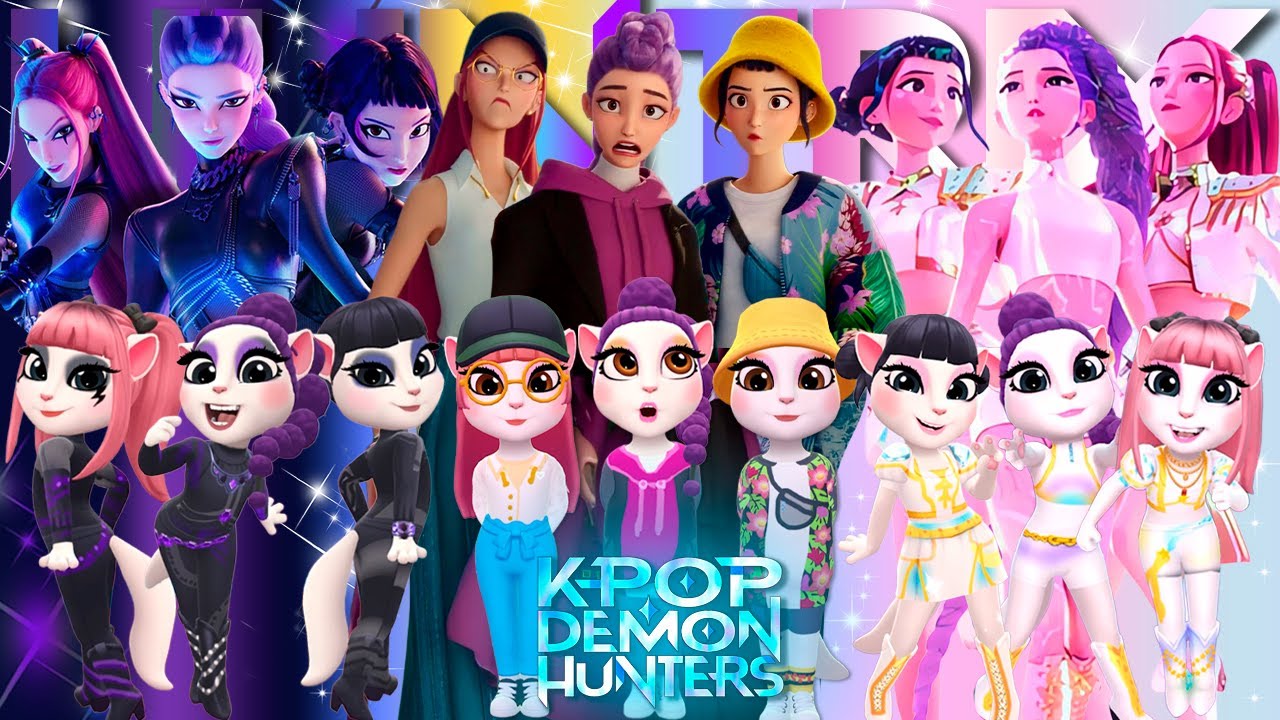 😈🎵 My Talking Angela 2 | K POP DEMON HUNTERS | Huntrix  | Cosplay ⚔️🔥