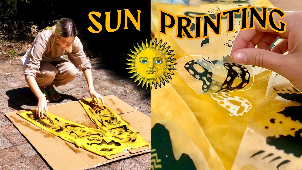 Cyanotype Printing on Fabric 🌞 ✦ Jacquard Solarfast tutorial