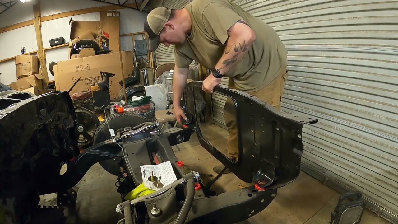 Installing a subframe and core support on my 1969 Firebird.