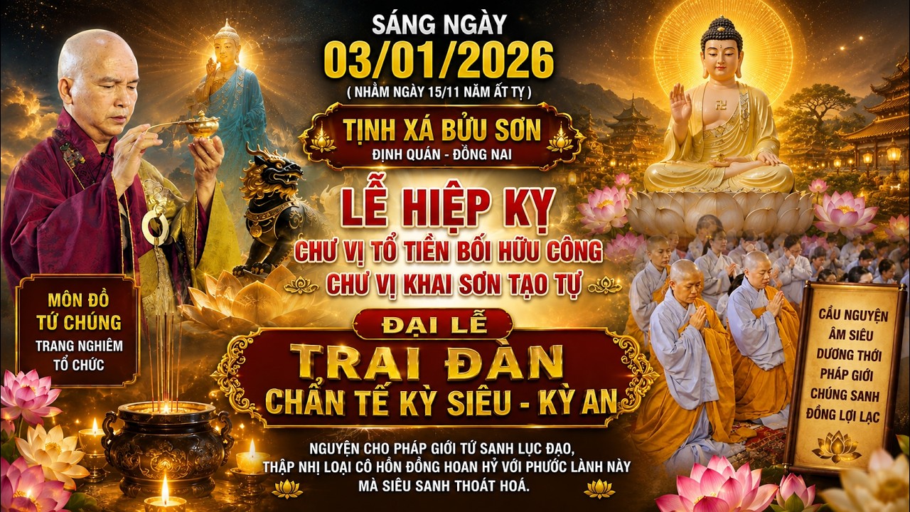 Lễ Đăng Đàn Chẩn Tế  Kỳ Âm Siêu Dương Khánh  - Tịnh Xá Bửu Sơn  -  Định Quán - TT Thích Thiên Phước