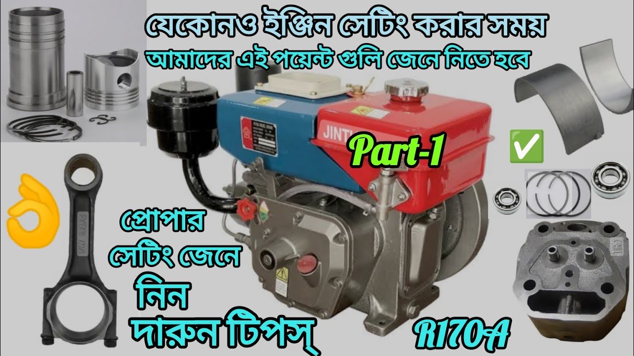 China diesel engine fitting/4hp China diesel engine setting r170a