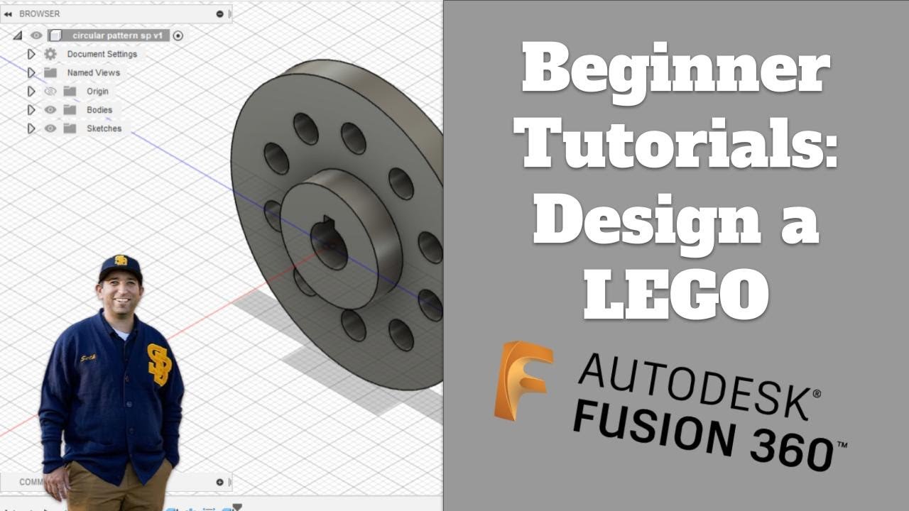 Использование кругового узора в Fusion 360