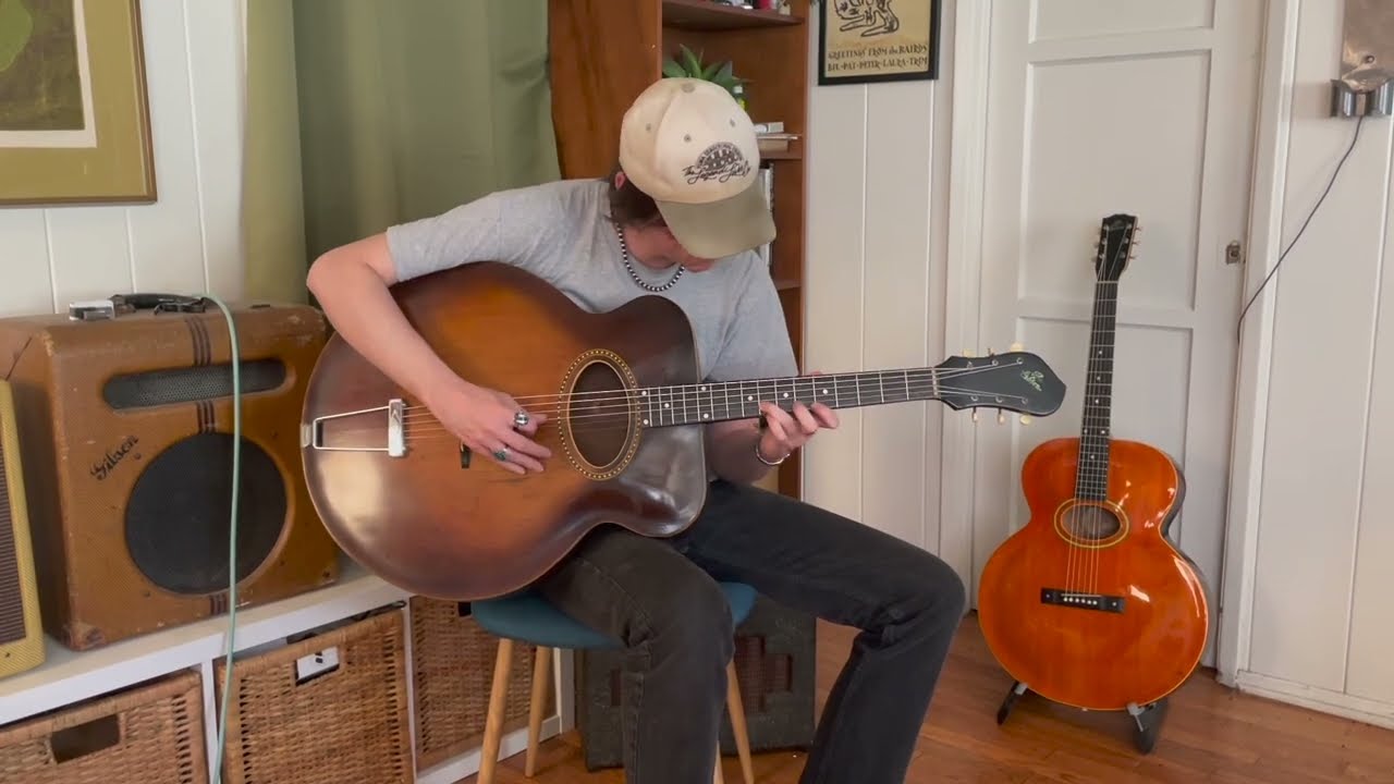 Early 1900s Acoustic Guitar Comparison Archtop and Parlor Guitar