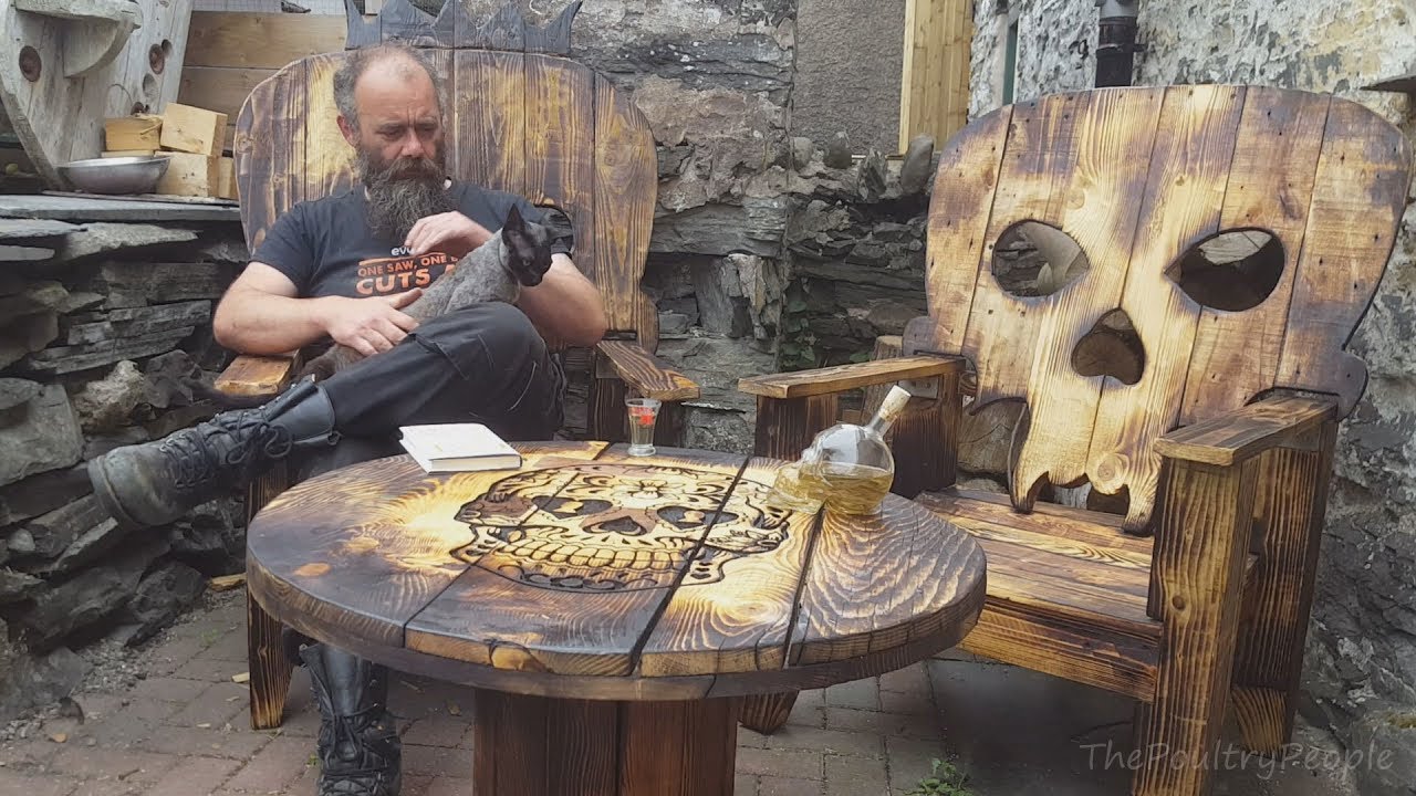 DIY Sugar Skull Table - Cable Spool Reel Projects