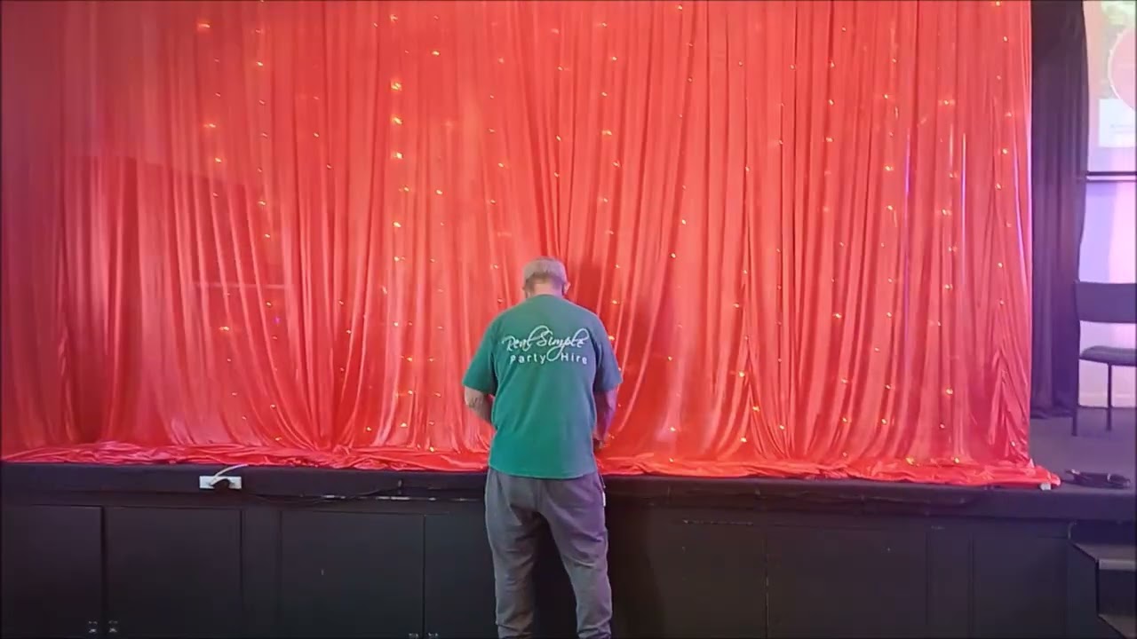 Staging setup for music recital