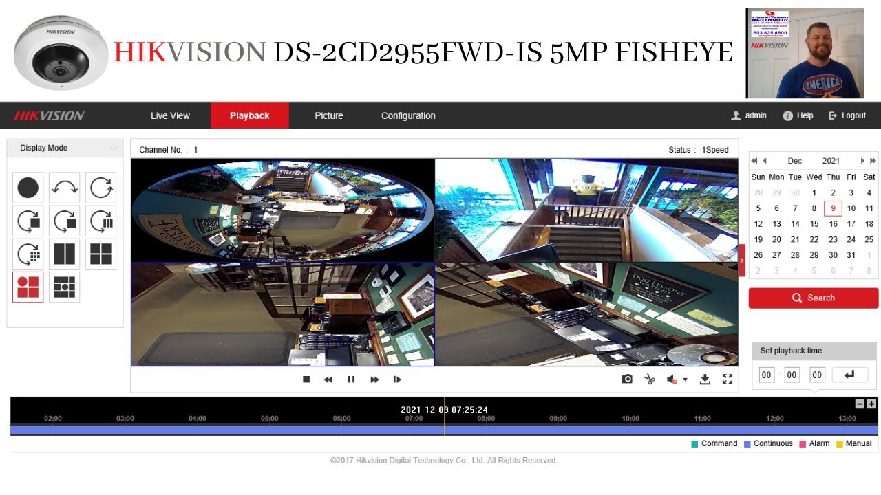 Hikvision DS-2CD2955FWD-IS 5 MP Network Fisheye Camera