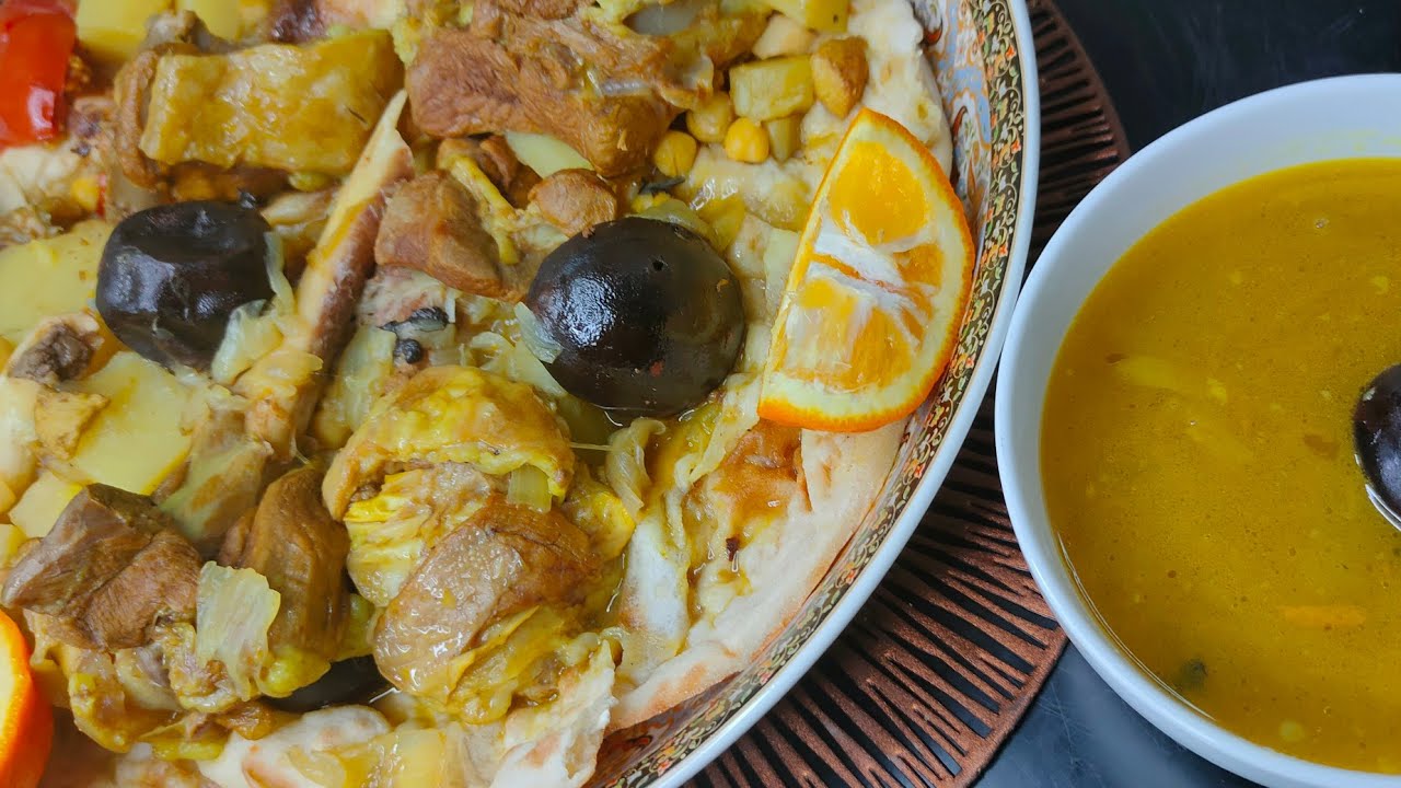 تشريب لحم غنم أصفر على الطريقة العراقية|ثخين وطعم مركز وملئ بالنكهة