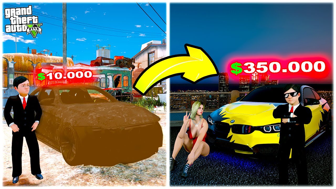 ÇILGIN ÇOCUK HURDALIKTAN BMW ALIP TAMİR ETTİRİYOR!(KIZ AŞIK OLDU!) - GTA 5