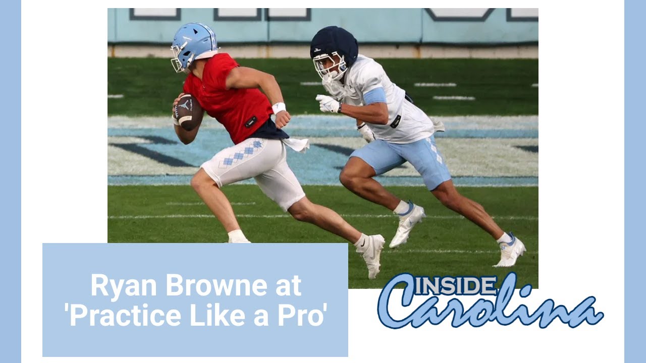 UNC Football QB Ryan Browne in Action At 'Practice Like a Pro' | Inside Carolina Video
