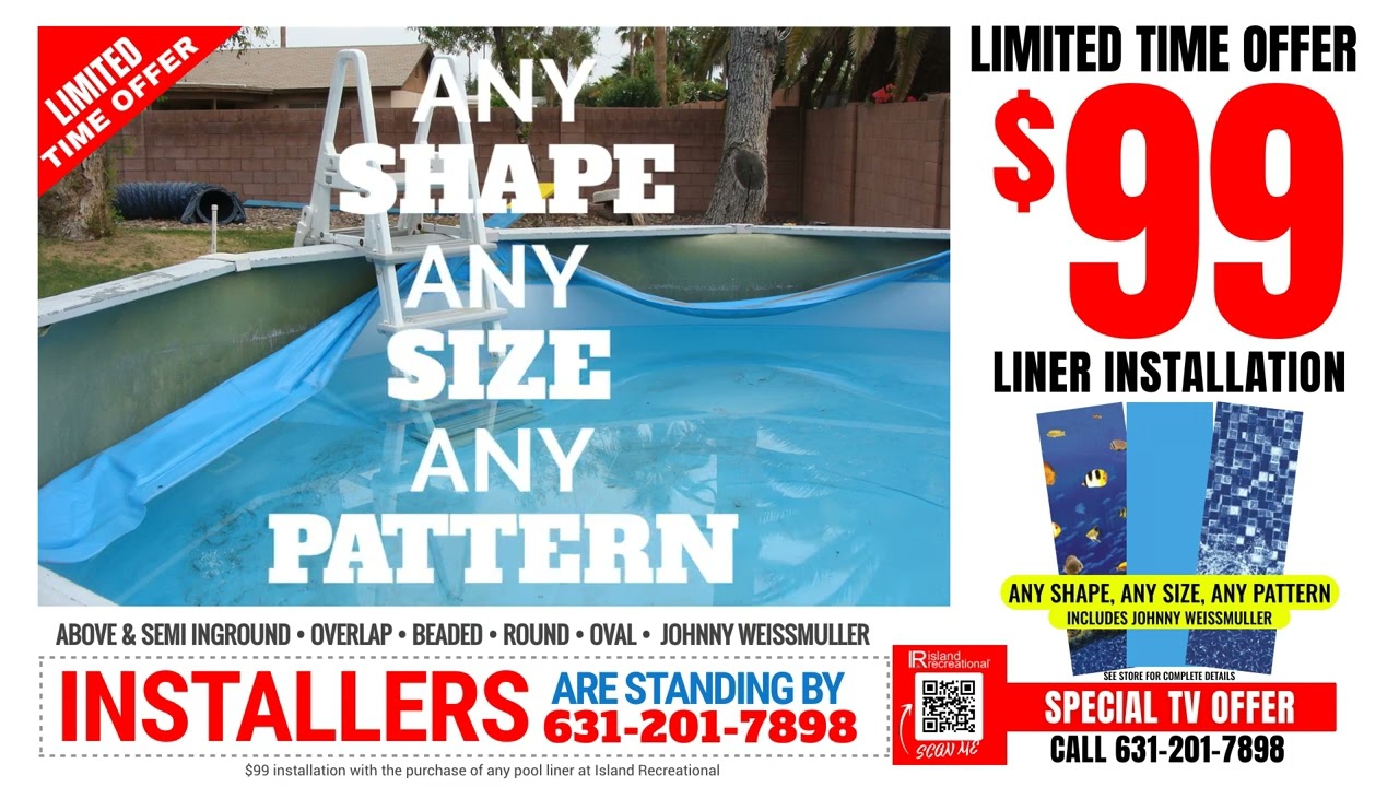 $99 Swimming Pool Liner INSTALLATION - Island Recreational