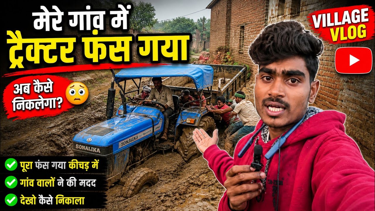 मेरे गांव में ट्रेक्टर फस गया है #vlog # @Abhayvlogofficial7 