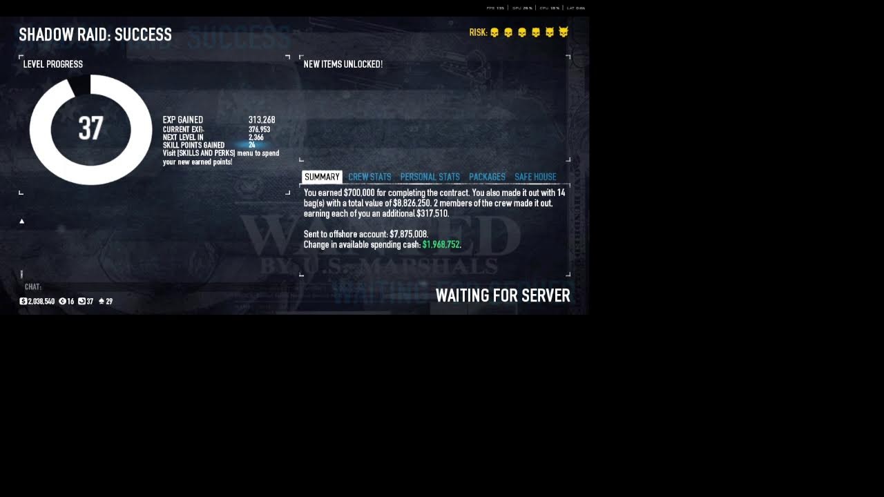 Payday 2 Very new Getting Bread