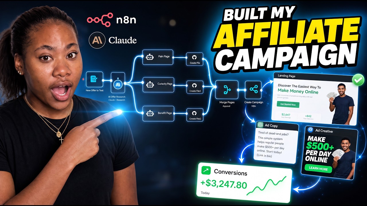 ИИ-агент создаёт полноценную CPA-кампанию на основе моего оффера (Claude + n8n)