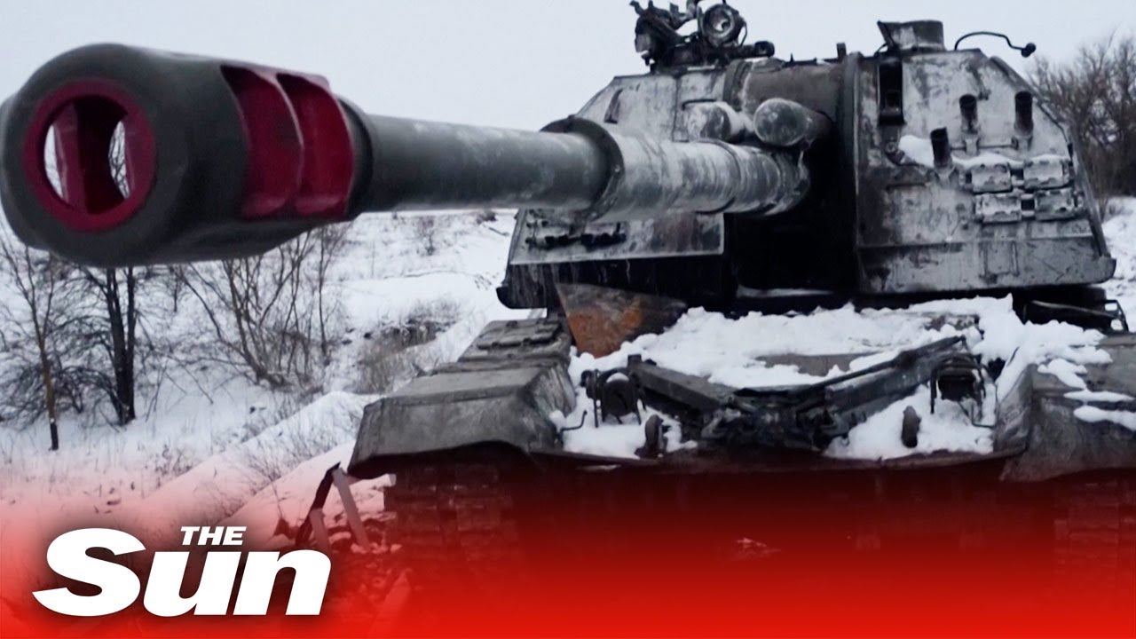 Drone shows destroyed Russian military column in Ukraine's Sumy region