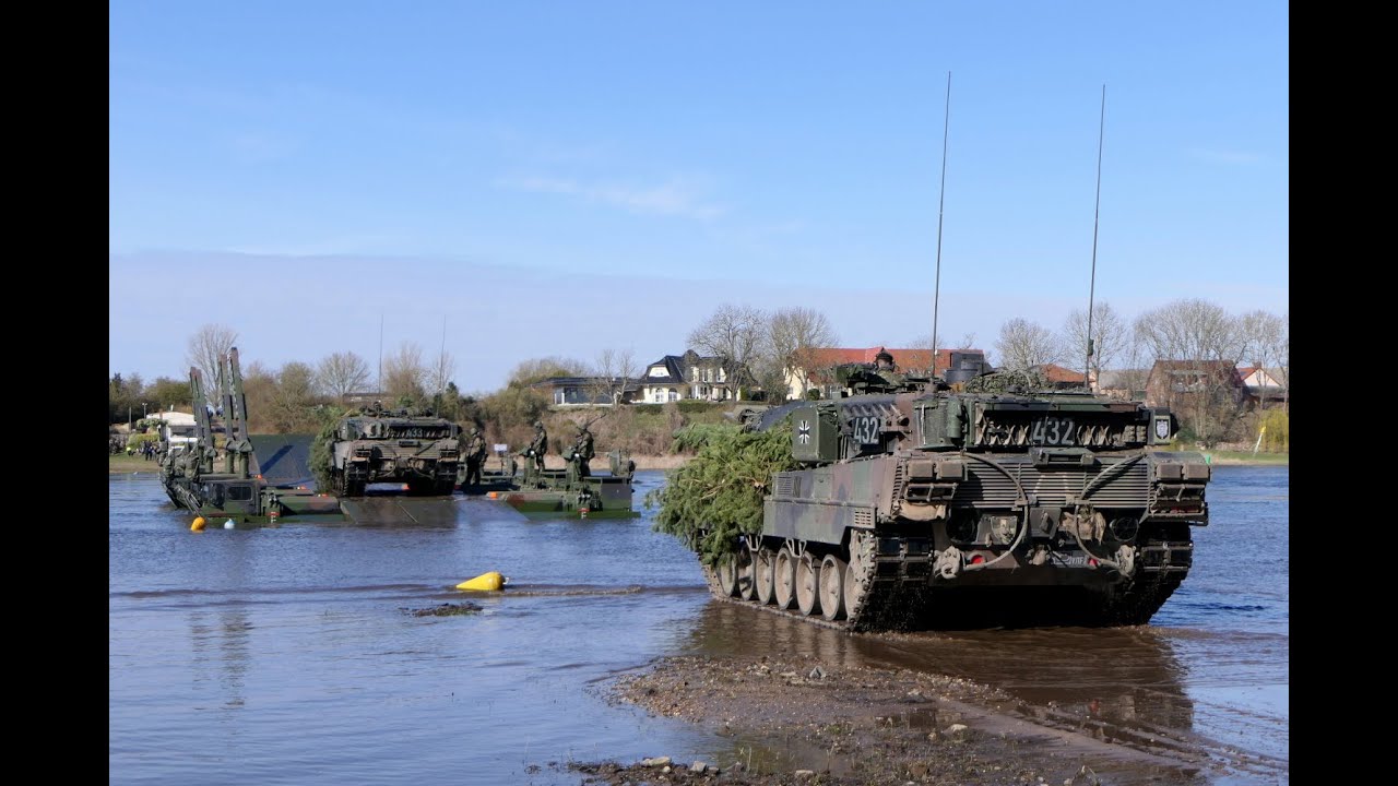 Leopard 2 A7V Gewässerübergang Wettiner Schwert 2024