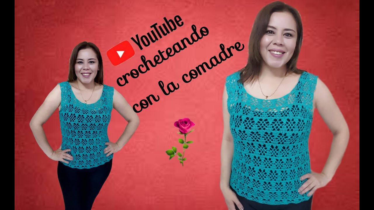 tutorial blusa Ale a crochet con hilo cristal  parte #1👚😍facil y rápido crocheteando con la comadre