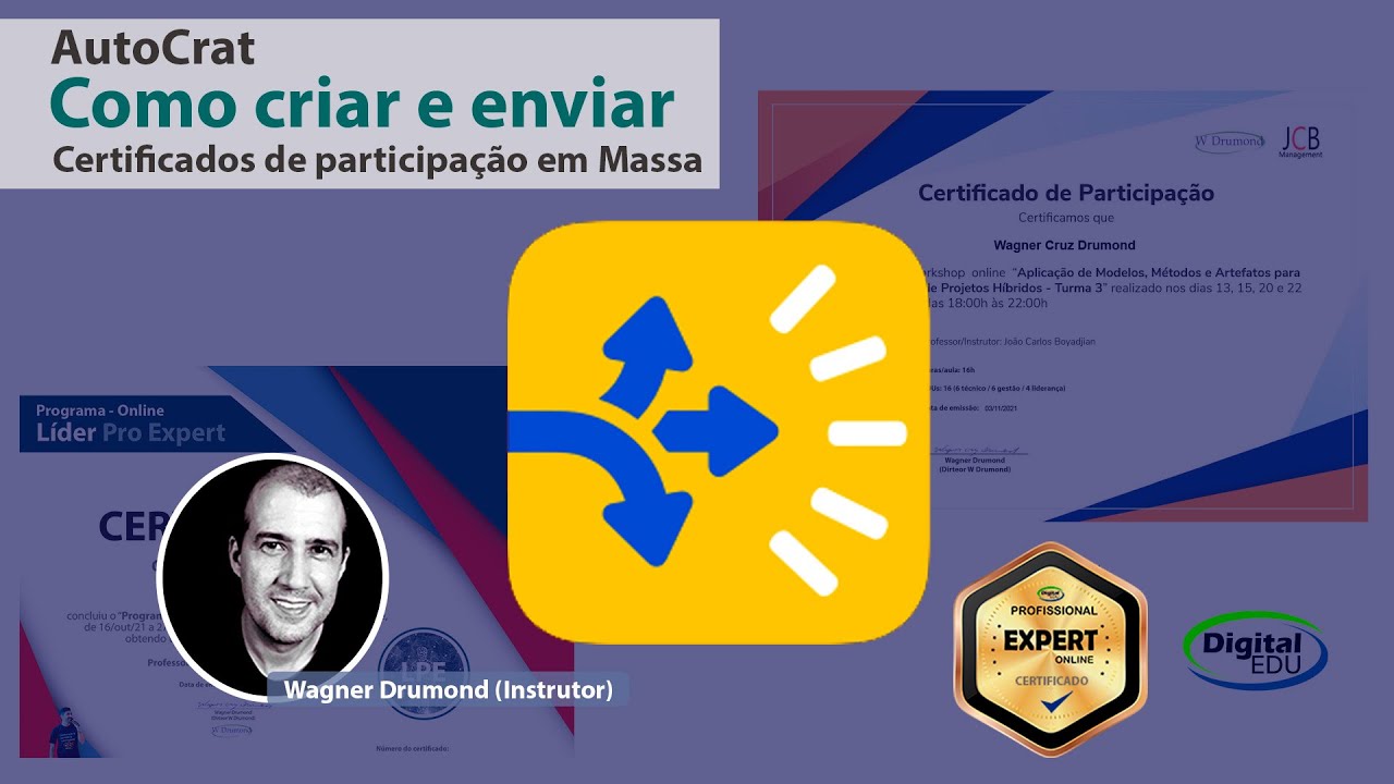 Curso - Como criar e enviar Certificados em Massa com AutoCrat