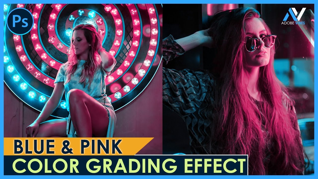 Blue and Pink Color Grading Effect in Photoshop 2024 | Photoshop Tutorial 2024