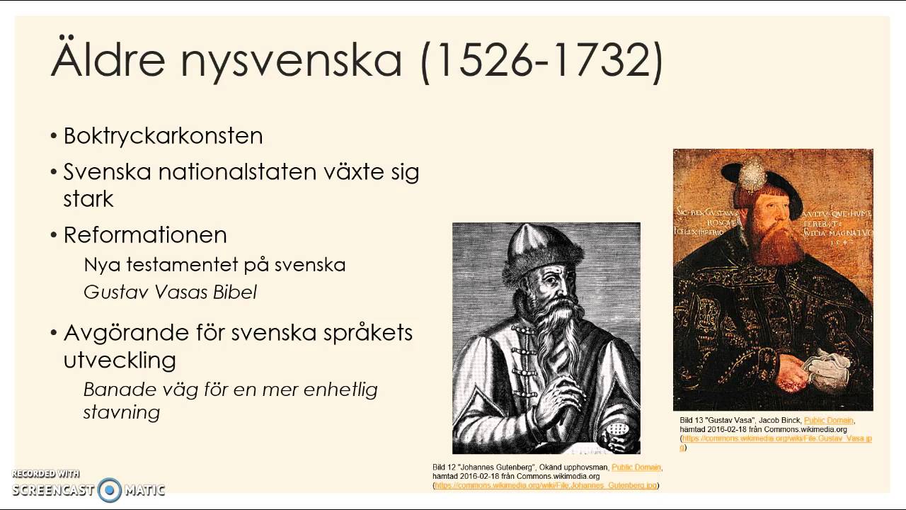 Svensk språkhistoria del 3, Äldre nysvenska