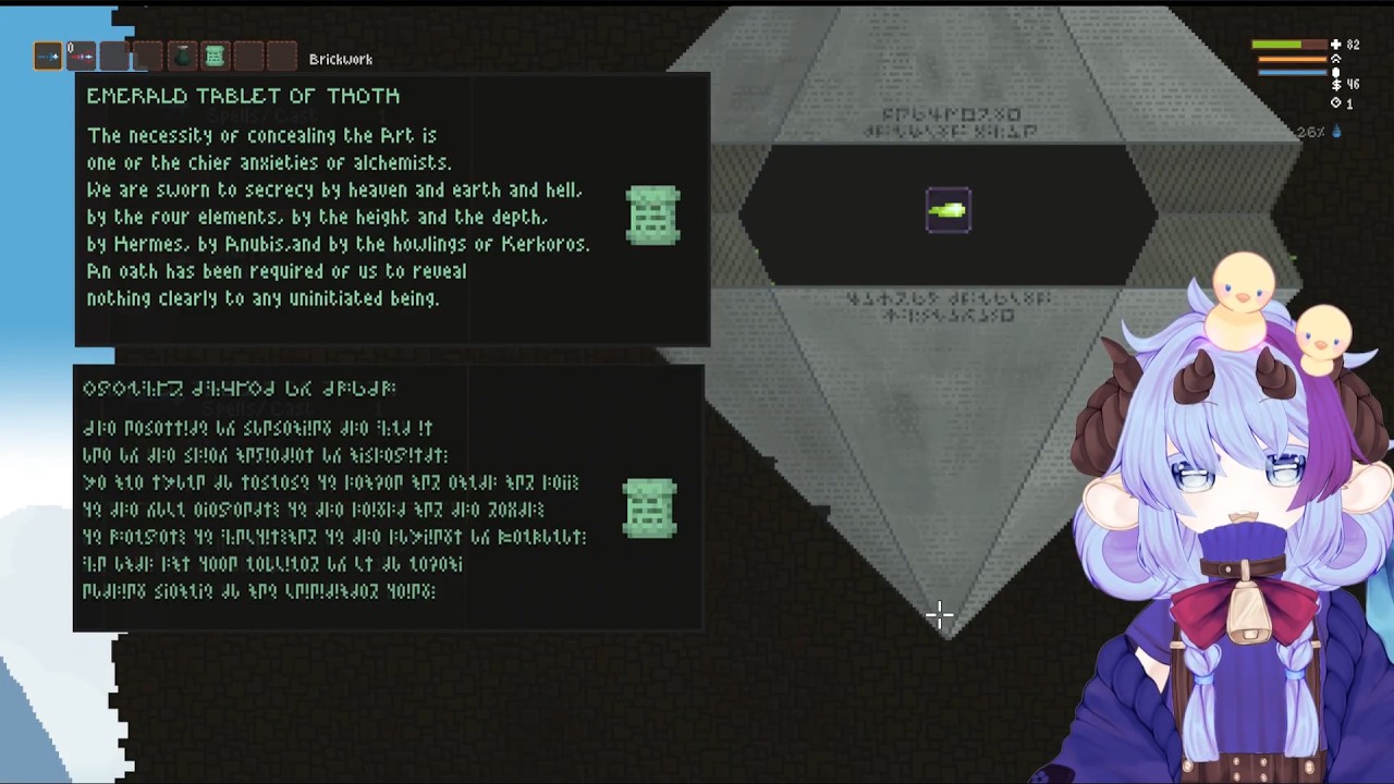 Cave exploring in Noita with the latest goatie voice update! x3