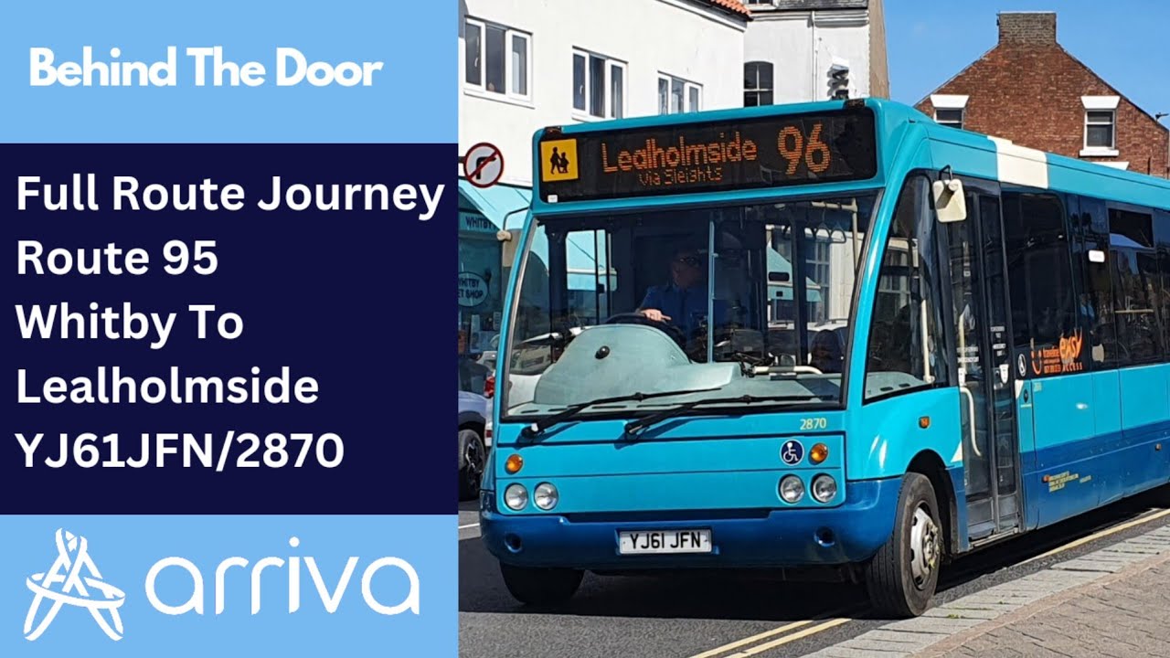 Behind The Door + Full Journey: Route 95 | YJ61JFN/2870 - Arriva North East: Optare Solo M950
