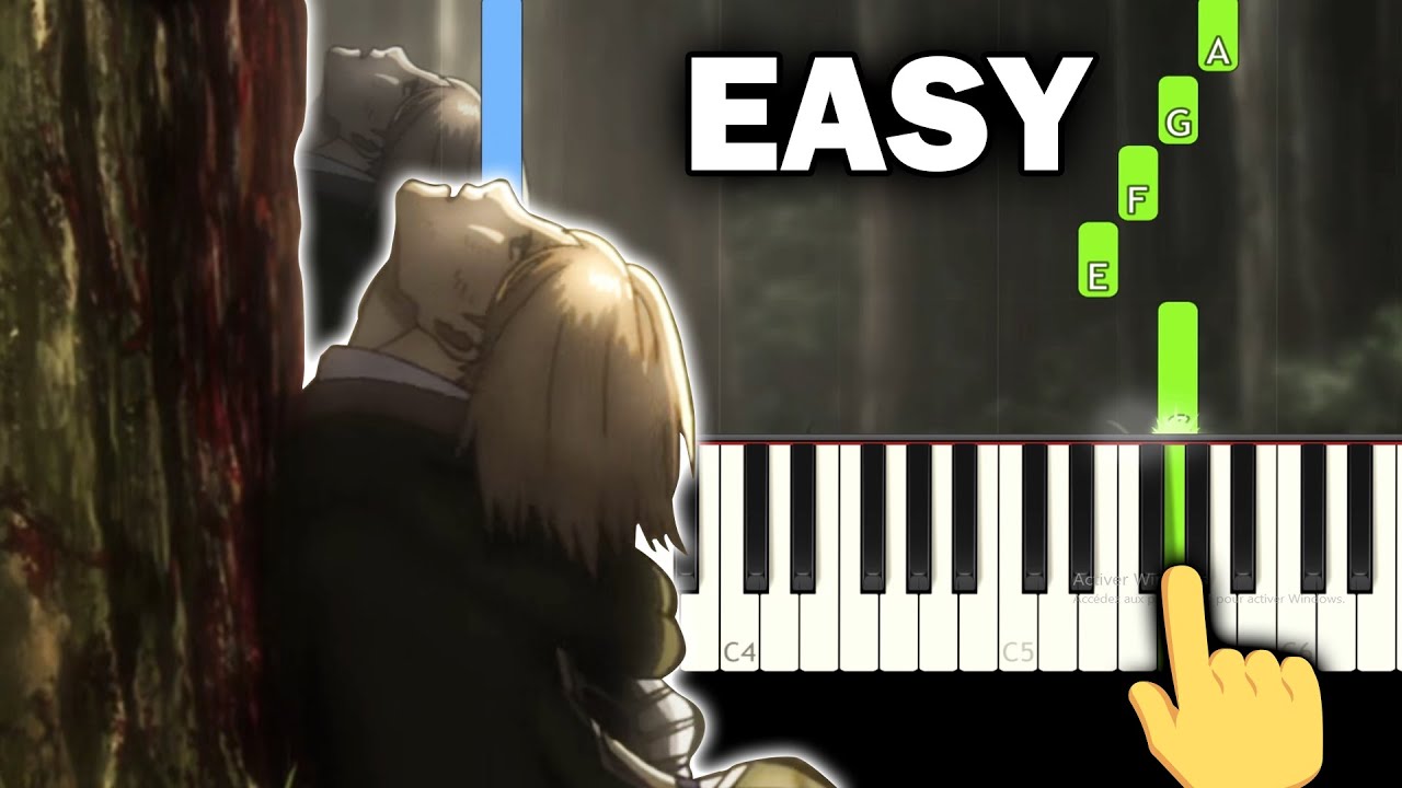 Attack on Titan Season 3 Ending - Requiem der Morgenröte - EASY Piano tutorial