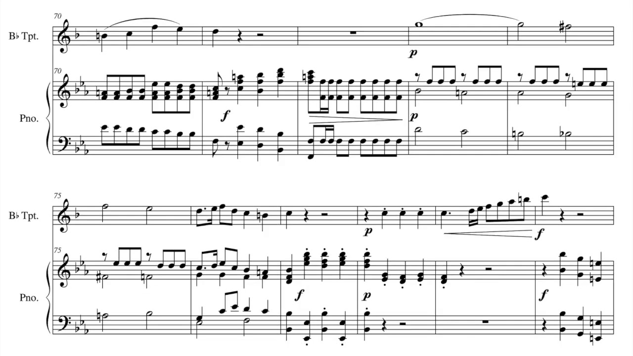 Haydn - Trumpet Concerto, 1st Mov. (piano accompaniment)