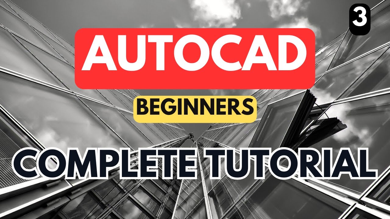 AutoCAD - Complete Tutorial for Beginners - Part 3 (dimensions, layers, text, print)
