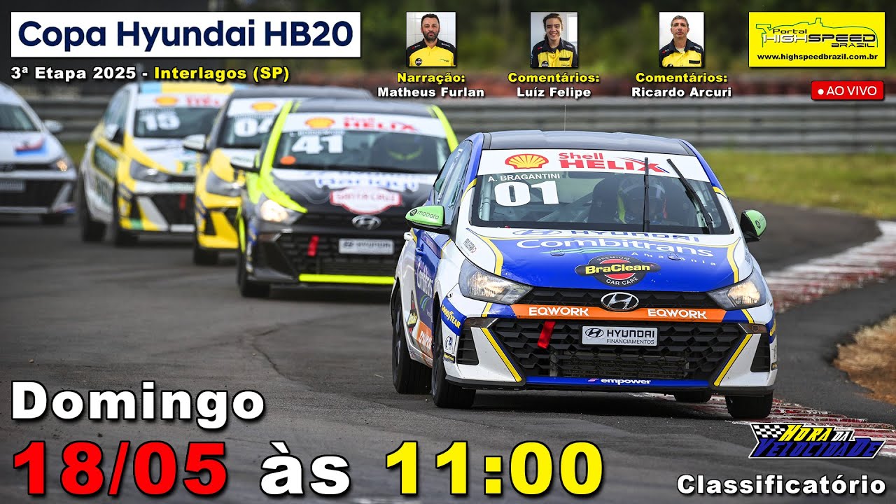 🔴 COPA HYUNDAI HB20 | Corrida 2 | 3ª Etapa 2025 | Interlagos (SP) | Ao Vivo