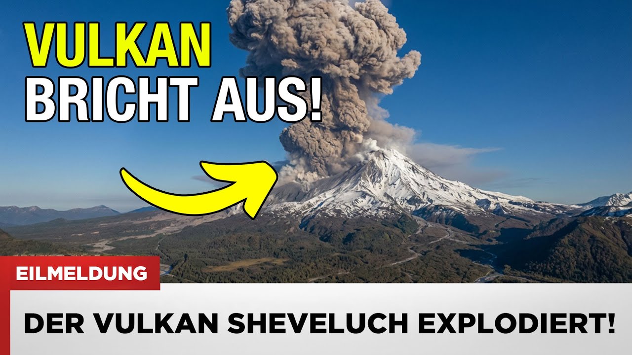 VOR 1 MINUTE: Schewalenutsch explodiert nach Beben 7,0 – Asche fliegt 490 km über Russland