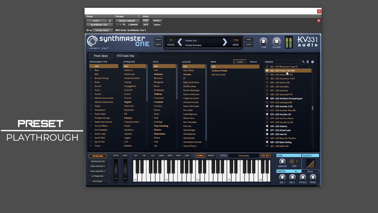 Synthmaster One (No Talk) | Preset Playthrough