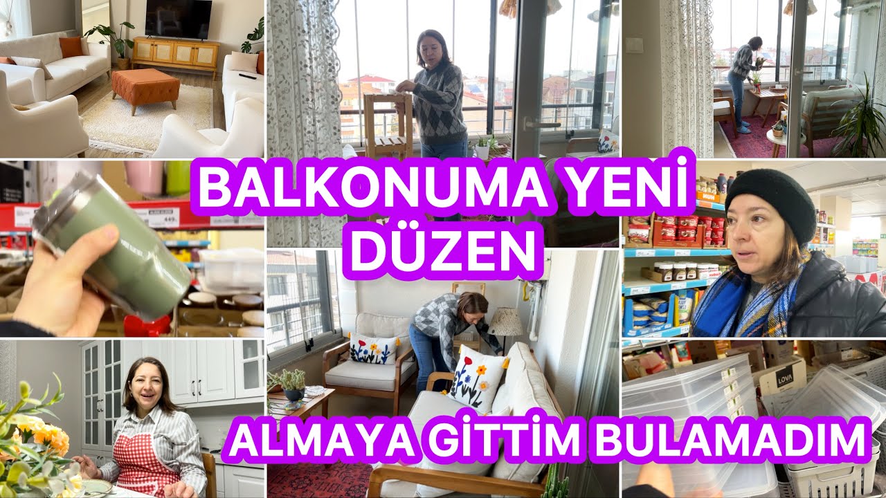 BALKONUMDA DEĞİŞİKLİK‼️ALMAYA GİTTİM BULAMADIM‼️DAVETLİYİZ‼️PİŞMAN OLDUM‼️YENİ AKTÜEL ÜRÜNLER‼️VLOG🥰