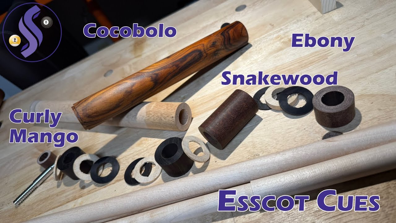 Custom Pool Cue Built with Exotic Woods