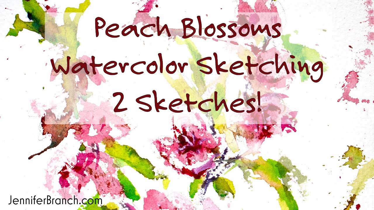Watercolor Painting Tutorial, Peach Blossoms