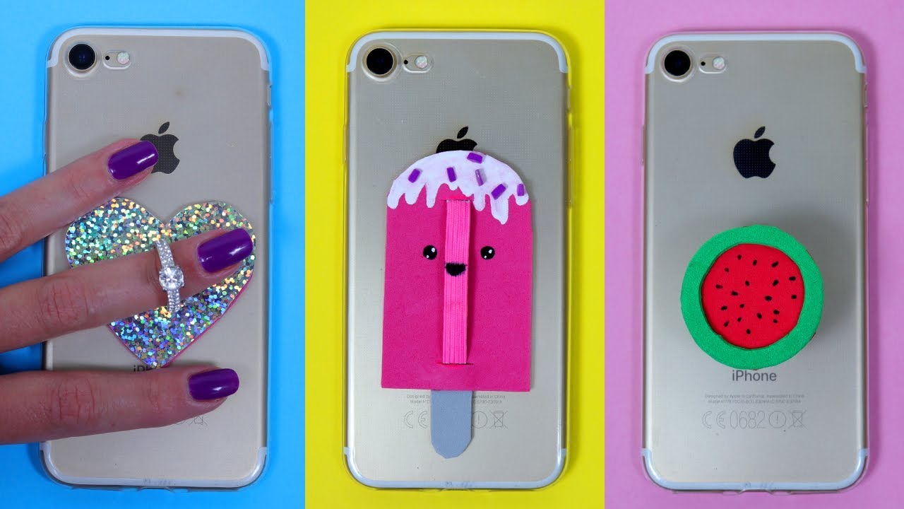 DIY PHONE POPSOCKETS! Easy Phone Case Decorations / DIY PHONE GRIPS