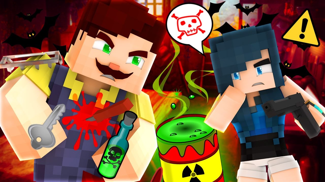 Привет, сосед! Убиваем жуткого соседа! (Ролевая игра в Minecraft)