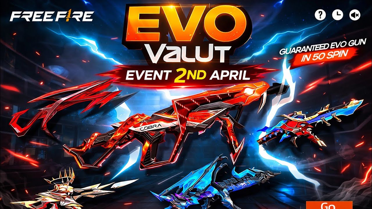 2 April Next Evo Vault Event | Next Evo Vault Event | Free Fire New Event Today | Ff New Event