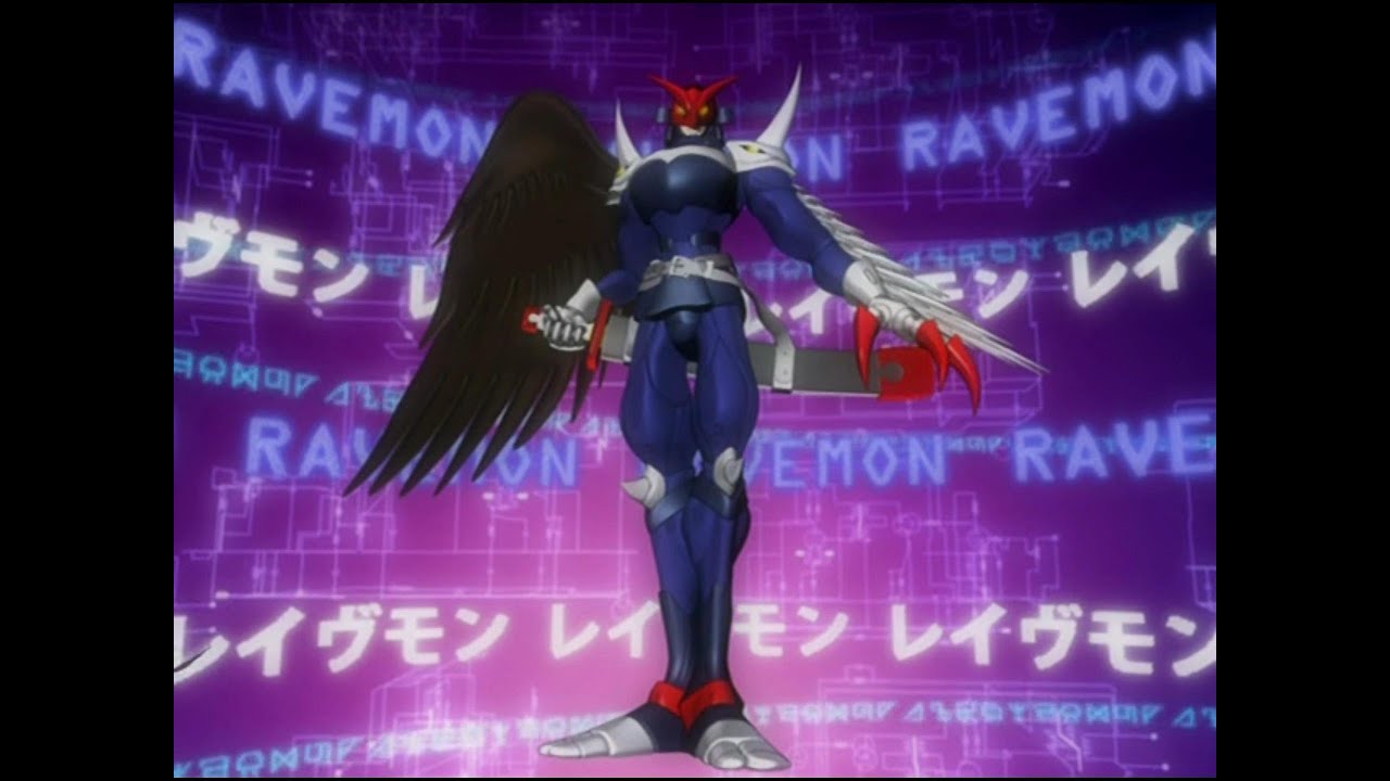 Falcomon (2006) Warp Digivolves to Ravemon - Digimon Savers / Data Squad [2006]