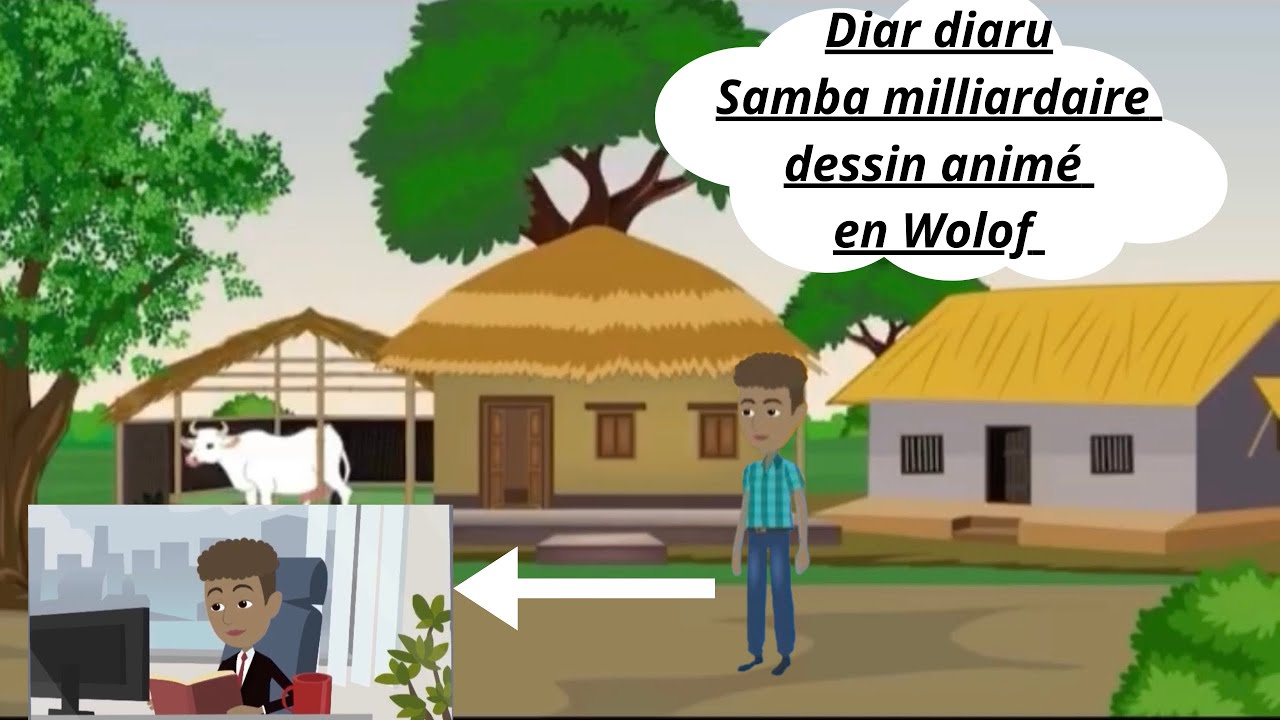 Histoire en Wolof ( leeb- dessin animé): Samba milliardaire