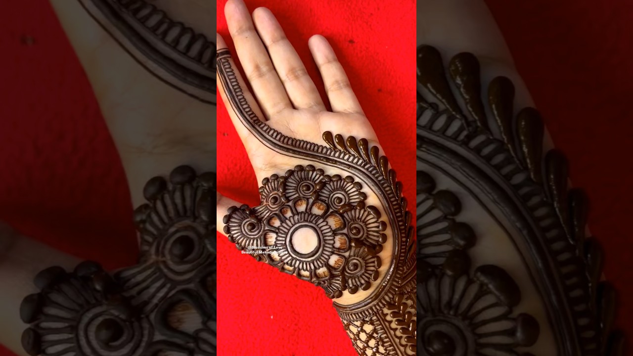 gorgeous mehndi design #mehndi #shorts #ytshorts #shortsfeed #blossomsoflovemehndidesign