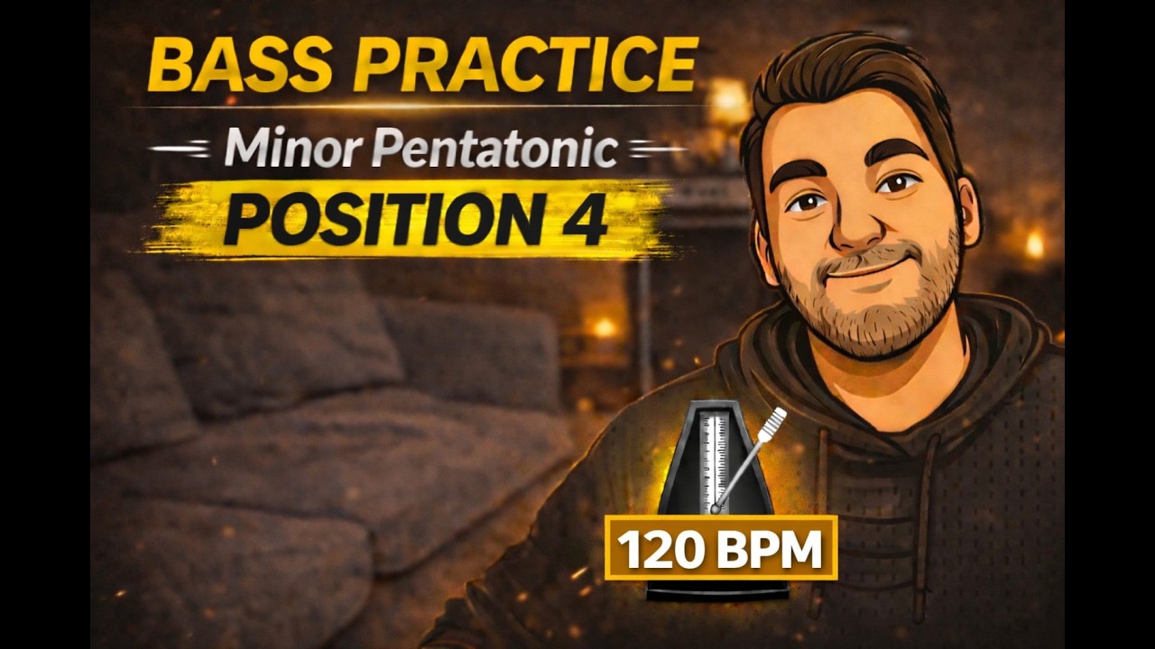 Bass Practice – Minor Pentatonic Position 4 (120 BPM)
