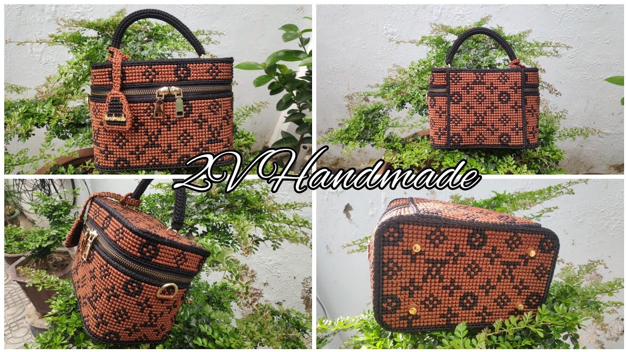 Hướng dẫn túi hộp thêu canvas phần 1