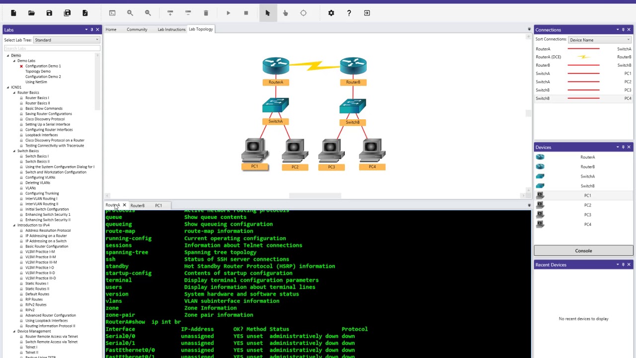 Netsim 12 Configuration Demo Lab Walkthrough