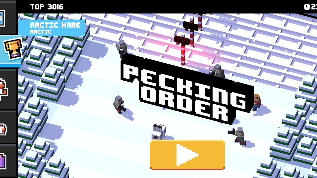 Crossy Road - Daily Level - Arctic Hare - High Score 3016