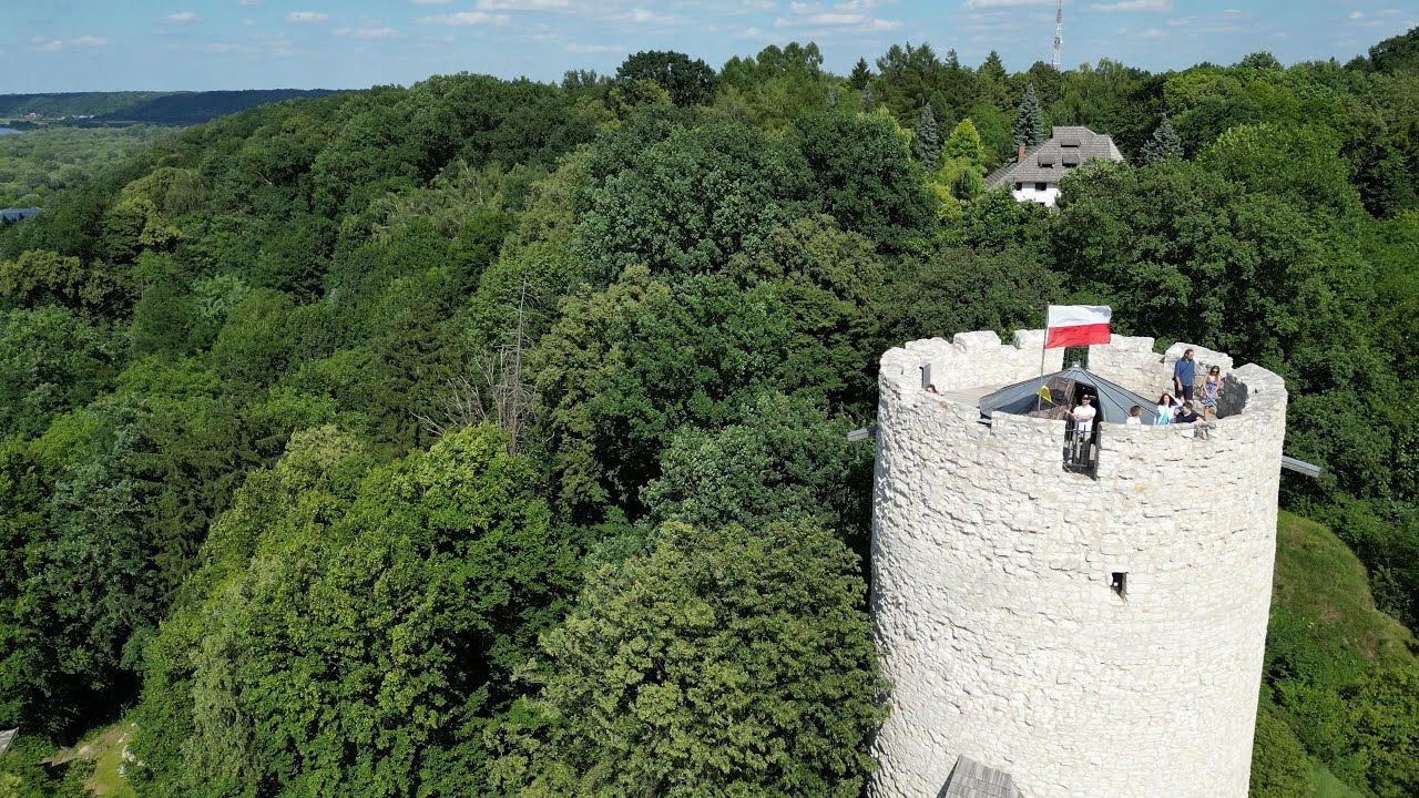 Flight drone, Kazimierz Dolny Castle, Poland