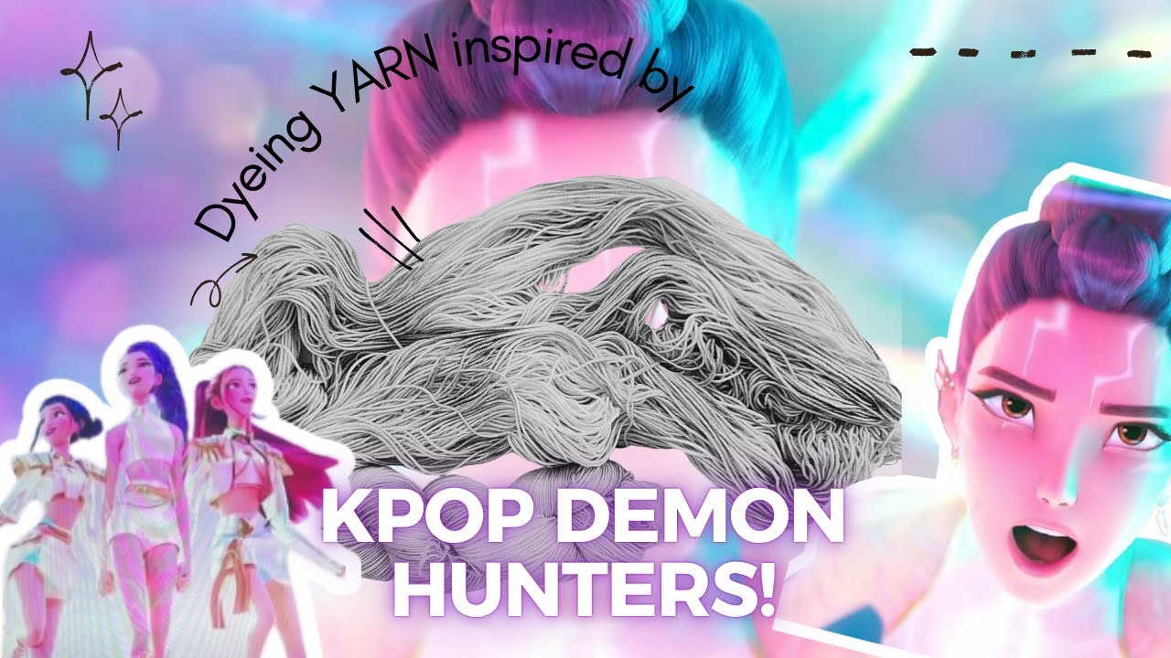 Dyeing Yarn inspired by the song What it Sounds Like from Kpop Demon Hunters! (Dye pan 71)